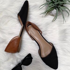 Color-Block Pointed Toe Flats